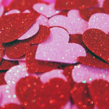 Purple Sherbet Photography Pink Red Hearts iPad