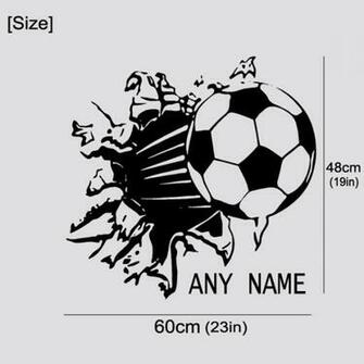 Diy Personalized Name Football Sport Vinyl Kids Wall Stickers