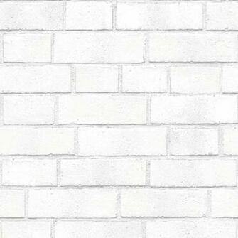 Wall Decor Wallpaper Brick Textured White Removable