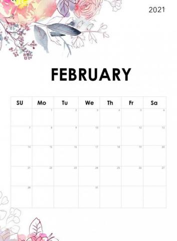 February Desktop Calendar Wallpaper