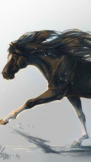 Wallpaper Horse Hooves 5k 4k Mane Galloping Black