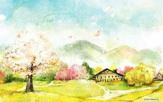 Art Wallpaper Drawing Beautiful Scenery Computer