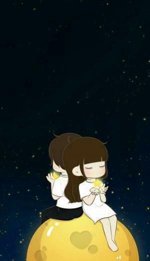 L O V E In Cute Love Cartoons Couple Wallpaper