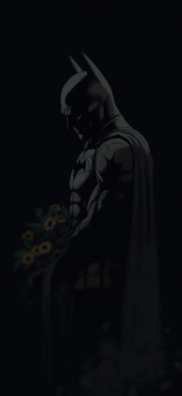 Dc Batman Flowers Dark Wallpaper iPhone