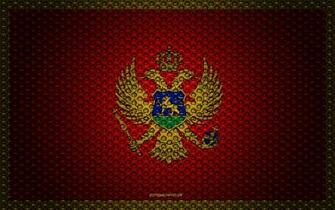 Wallpaper Flag Of Montenegro 4k Creative Art Metal