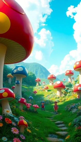 Mushroom Kingdom Wallpaper