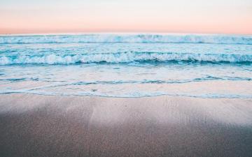 Calm Beach Sea Waves Peaceful Wallpaper