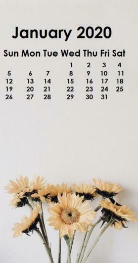 Monthly iPhone Calendar Wallpaper