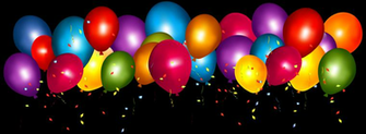 Transparent Colorful Balloons With Confetti Png Clipar