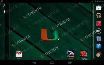 Miami Hurricanes Live Wallpaper With Animated 3d Logo Background