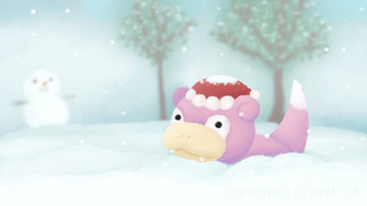 Christmas Slowpoke Wallpaper By Slowpokeburger