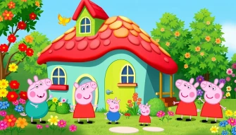 Peppa Pig House Wallpaper