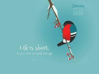 Life Is Short Desktop Calendar Monthly Calendars Wallpaper