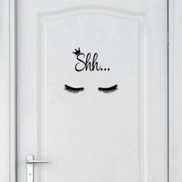 New 1pcs Eye Eyelashes Wall Decal Art Vinyl Large Lashes Eyebrows