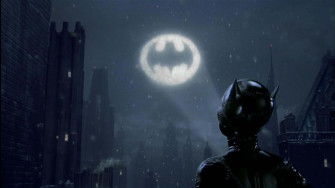 The Iconic Bat Signal Illuminating Night Sky Over