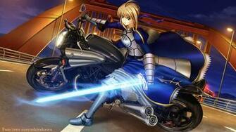 Fate Zero Girl Motorcycle Swordthe Wallpaper Background