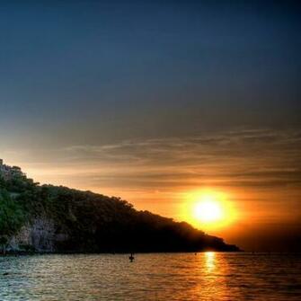 Amazing Lake Sunset iPad Wallpaper iPhone