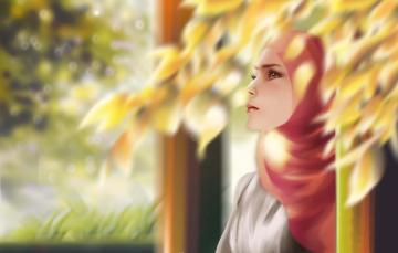 Wallpaper Animation Girl Digital Landscape Background
