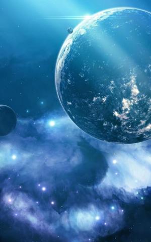 Blue Galaxy iPhone Wallpaper On