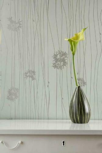 Clever Wallpaper This Dusty Green And Bronze In A Simple