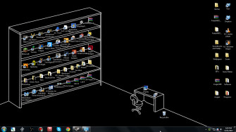 Image Bookshelf Desktop Wallpaper Creative