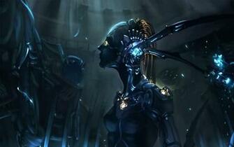 Wallpaper Robot Cyborg Mechanism Girl Sci Fi