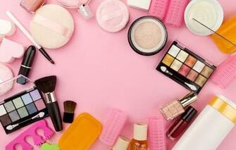Wallpaper Lipstick Shadows Brush Pink Background Cream