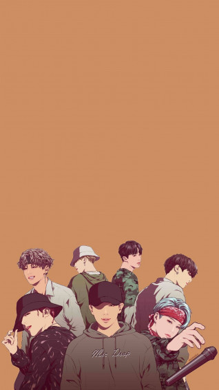 Bts Cartoon Wallpaper