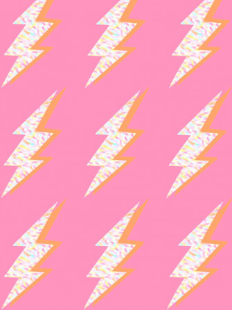 Lightning Bolt Background Wallpaper Preppy Pink