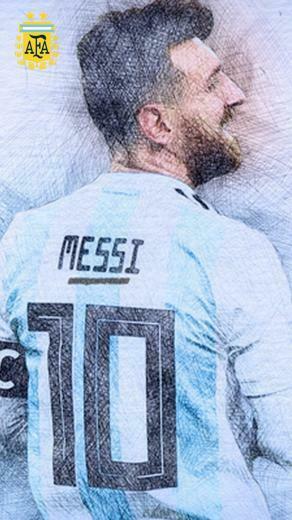 iPhone X Wallpaper Messi Argentina 3d