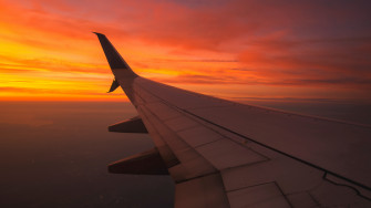 Wing Aircraft Flight Sky Sunset 4k Wallpaper