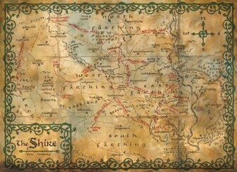 Hobbit Map Wallpaper Of The Shire Middle Earth