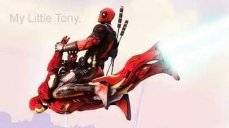 Deadpool Iron Man Riding Funny Marvel Comics HD Wallpaper