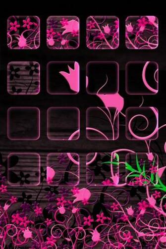 Pink And Black Flower Shelf iPhone HD Wallpaper