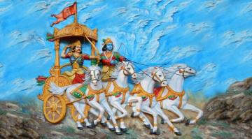 Buy Large Religion Wallpaper Of Lord Krishna And Arjuna