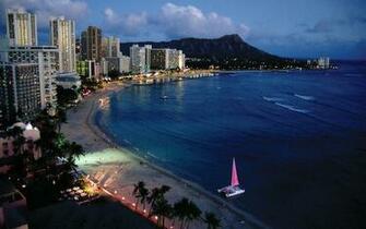 Evening Scenery Of Waikiki