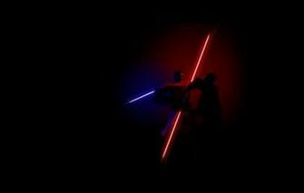 Wallpaper Minimalism Art Star Wars The Battle Black Background