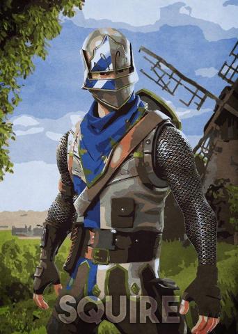 Fortnite Character Poses Squire Displate Artwork By Artist Durro