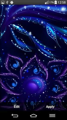 Glowing Flowers Live Wallpaper Captura De Tela