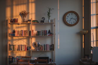 Bookshelf Shelves Wooden And House 4k HD Wallpaper