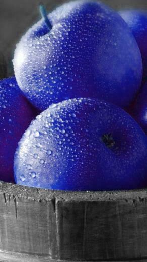 Blue Fresh Apples Wallpaper iPhone