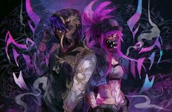 Kda Akali And Zed Lol Fanart By Fiveonthe Wallpaper