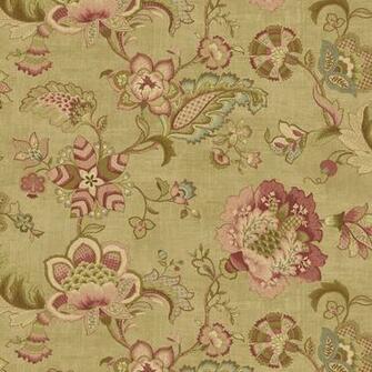 Beige Jacobean Floral Modern Wallpaper By Warehouse