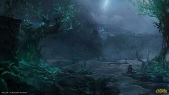 League Of Legends Game Lol Shadow Isles Landscape City HD