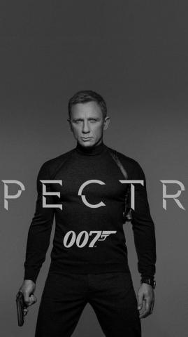An46 James Bond Spectre Movie Film Poster Dark Bw