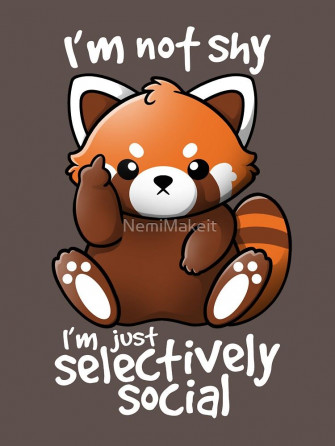 Shy Red Panda Essential T Shirt By Nemimakeit Cute