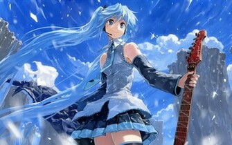 Cute Anime Guitar Wallpaper Desktop Wallpaperlepi