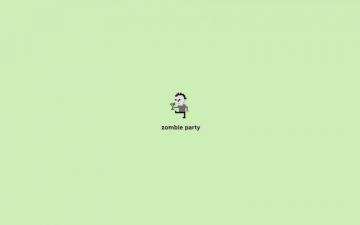 Sage Green Aesthetic Zombie Party Wallpaper