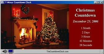 Minus Christmas Countdown T Clock