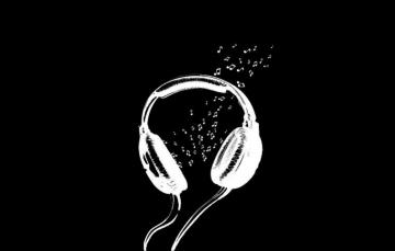 Wallpaper Notes Background Black Headphones Image For Desktop